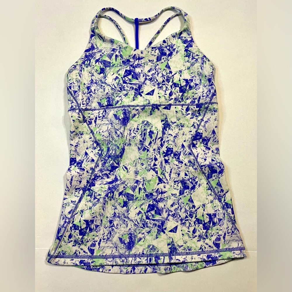 Girls Size 12 Ivivva Athletic Strappy Tank Top. Purple/mint. Euc